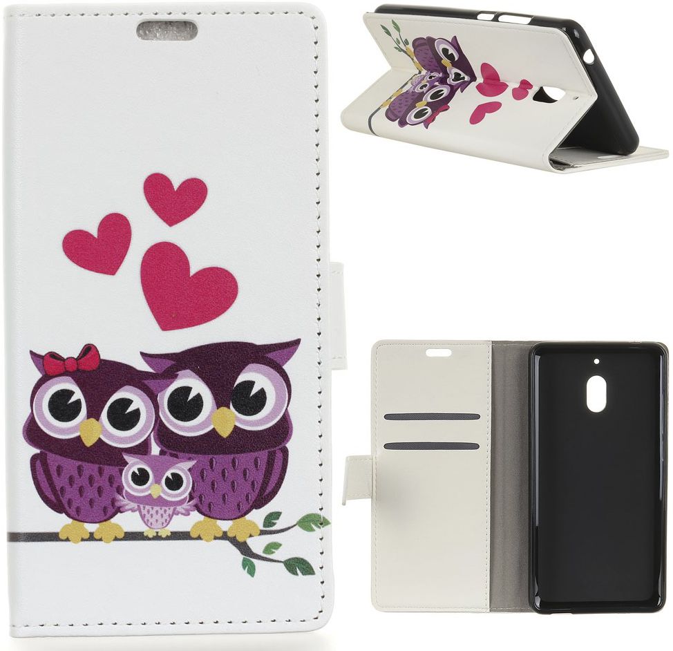 Nokia 2.1 Portemonnee Hoesje met Uilen Print afbeelding 6