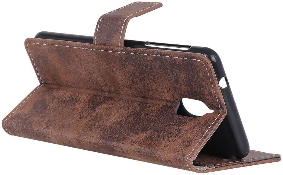 Nokia 3.1 Retro Portemonnee Hoesje Bruin afbeelding 3