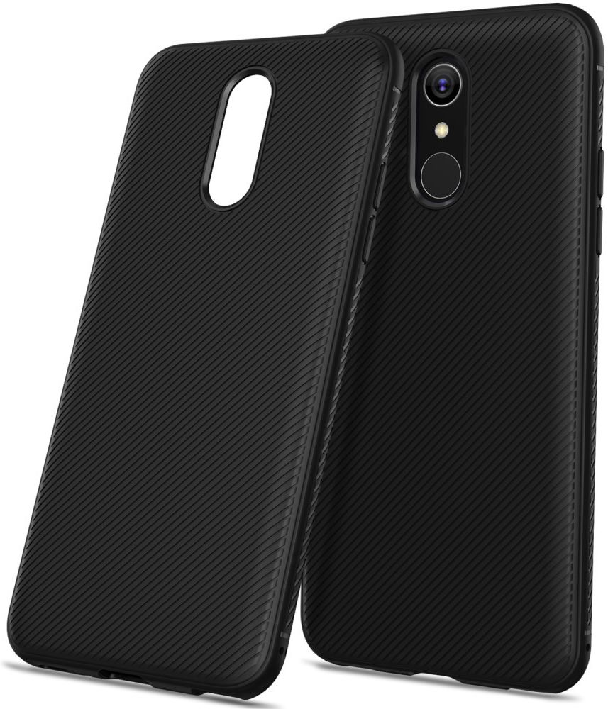 LG Q7 Carbon TPU Hoesje Zwart afbeelding 1