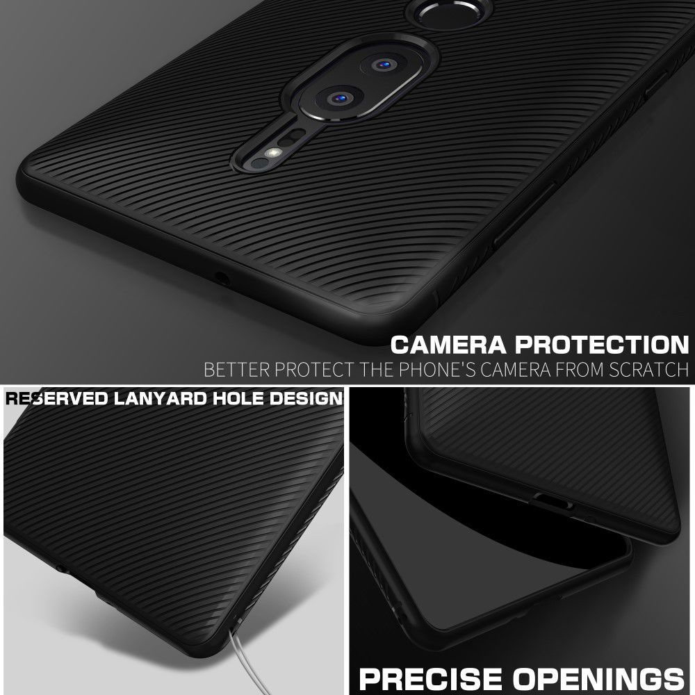 Sony Xperia XZ2 Premium Carbon TPU Hoesje Zwart afbeelding 3