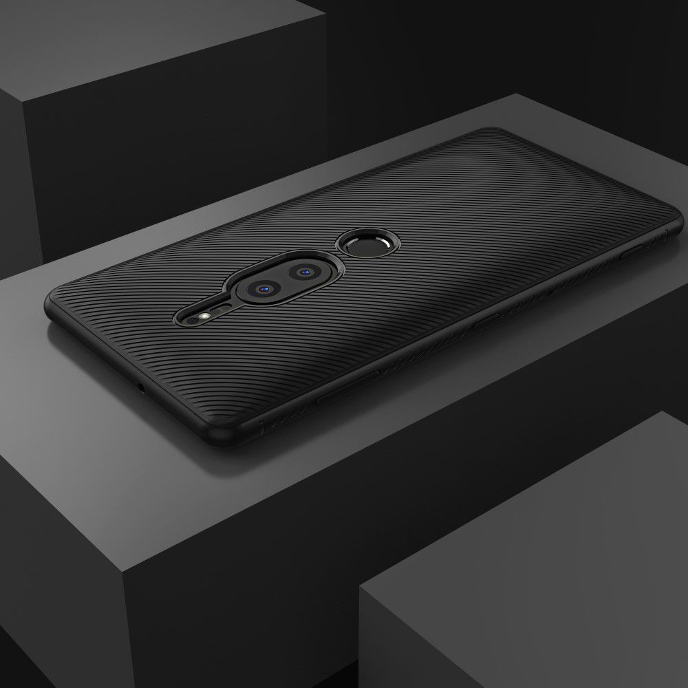 Sony Xperia XZ2 Premium Carbon TPU Hoesje Zwart afbeelding 5