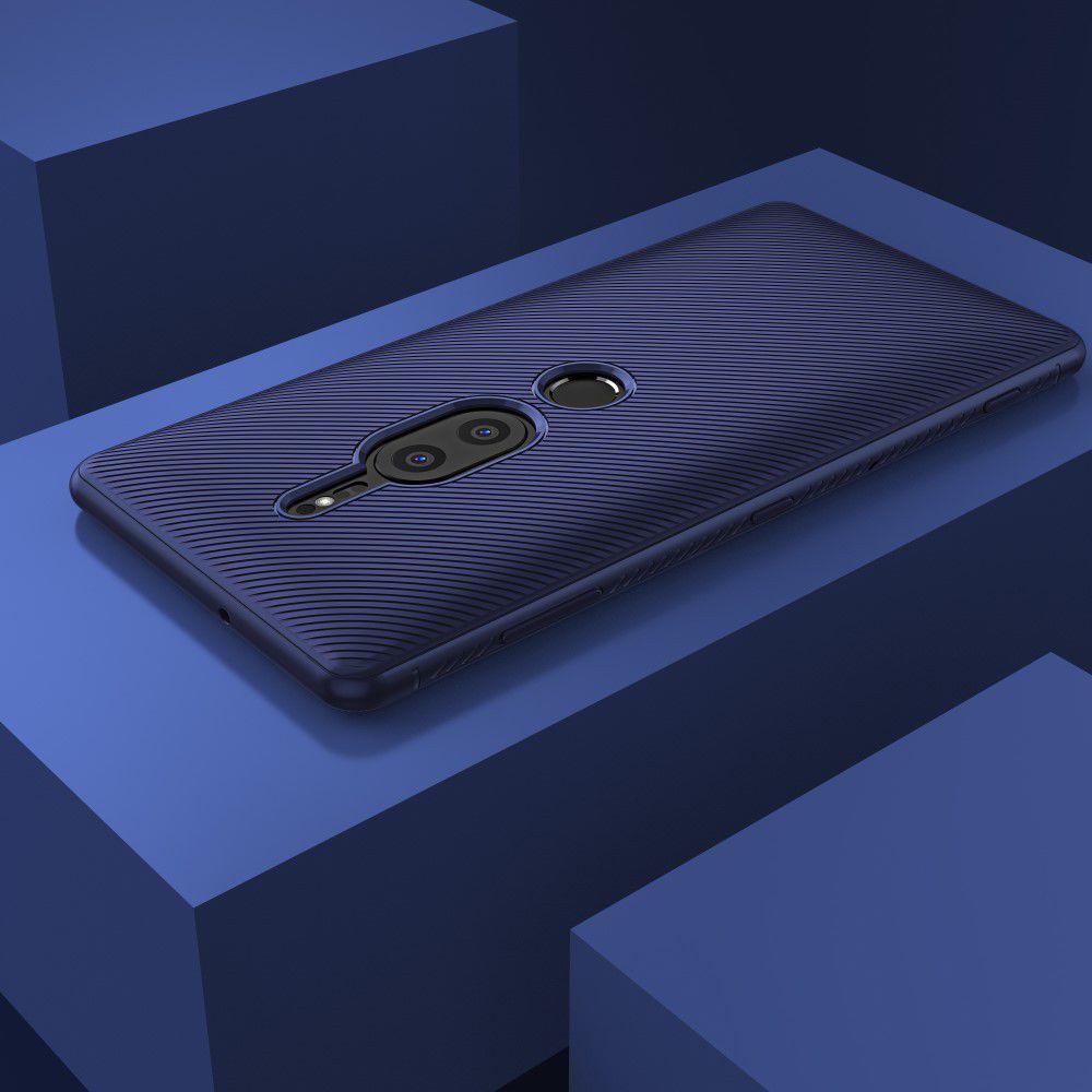 Sony Xperia XZ2 Premium Carbon TPU Hoesje Blauw afbeelding 5