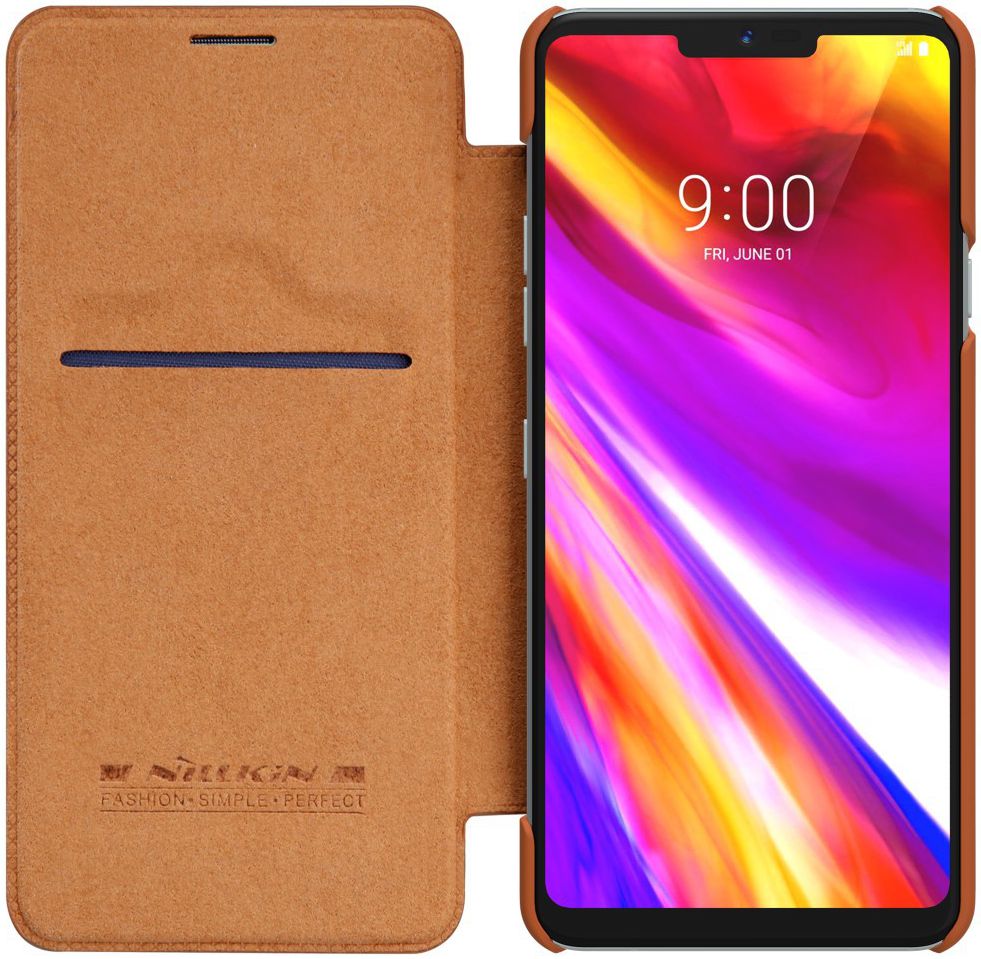 Nillkin Qin Series Flip Hoesje LG G7 ThinQ Bruin afbeelding 2