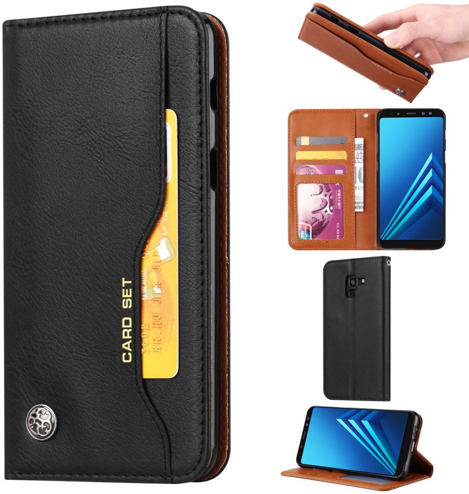 Samsung Galaxy J6 (2018) Luxe Portemonnee Hoesje Zwart afbeelding 3