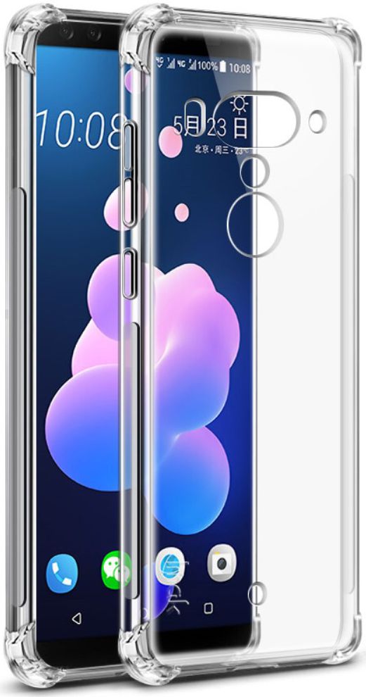 IMAK HTC U12+ Hoesje Flexibel TPU met Screenprotector Transparant afbeelding 2