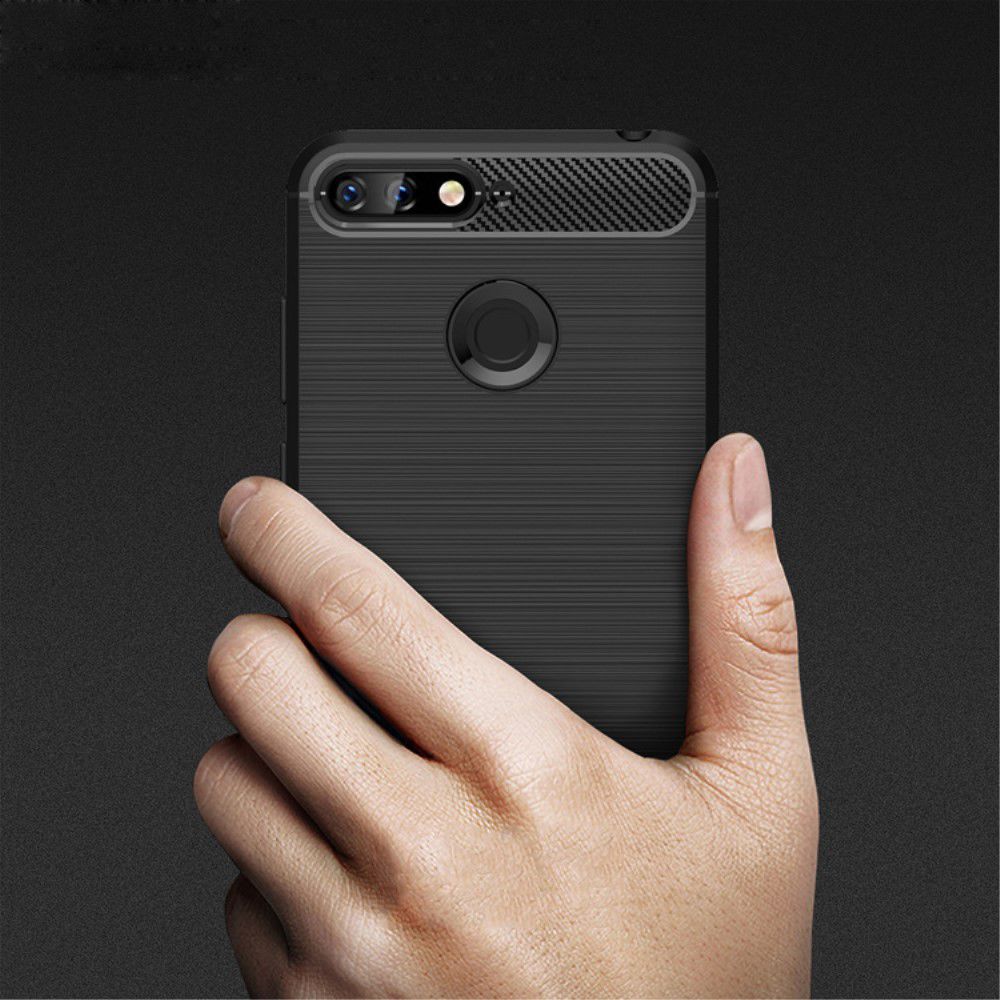 Honor 7S Geborsteld TPU Hoesje Grijs afbeelding 5