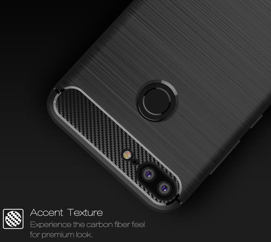 Honor 9 Lite Geborsteld TPU Hoesje Zwart afbeelding 7
