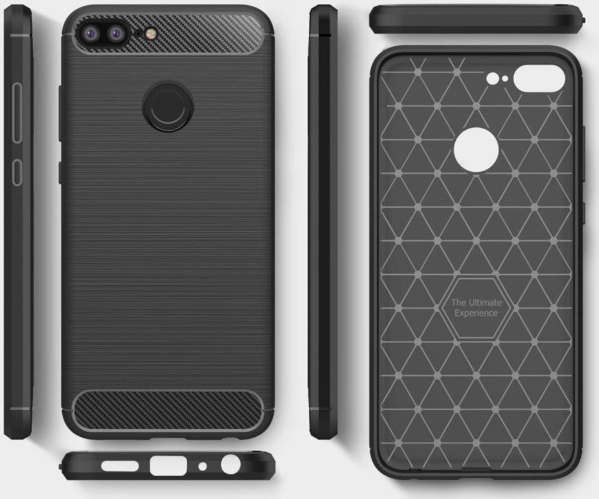 Honor 9 Lite Geborsteld TPU Hoesje Blauw afbeelding 6