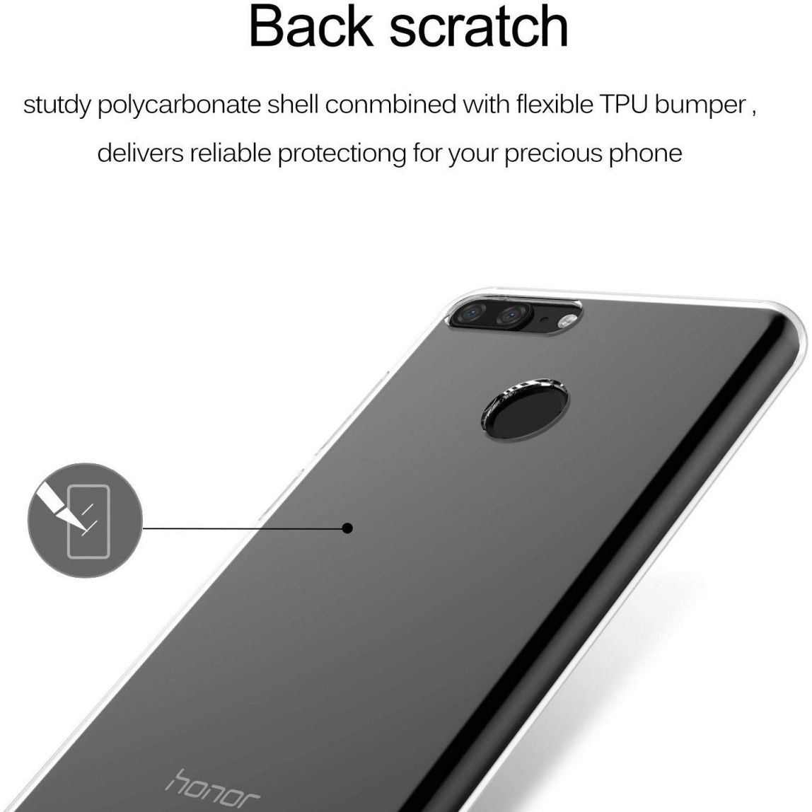 Honor 9 Lite Transparant Hoesje afbeelding 3