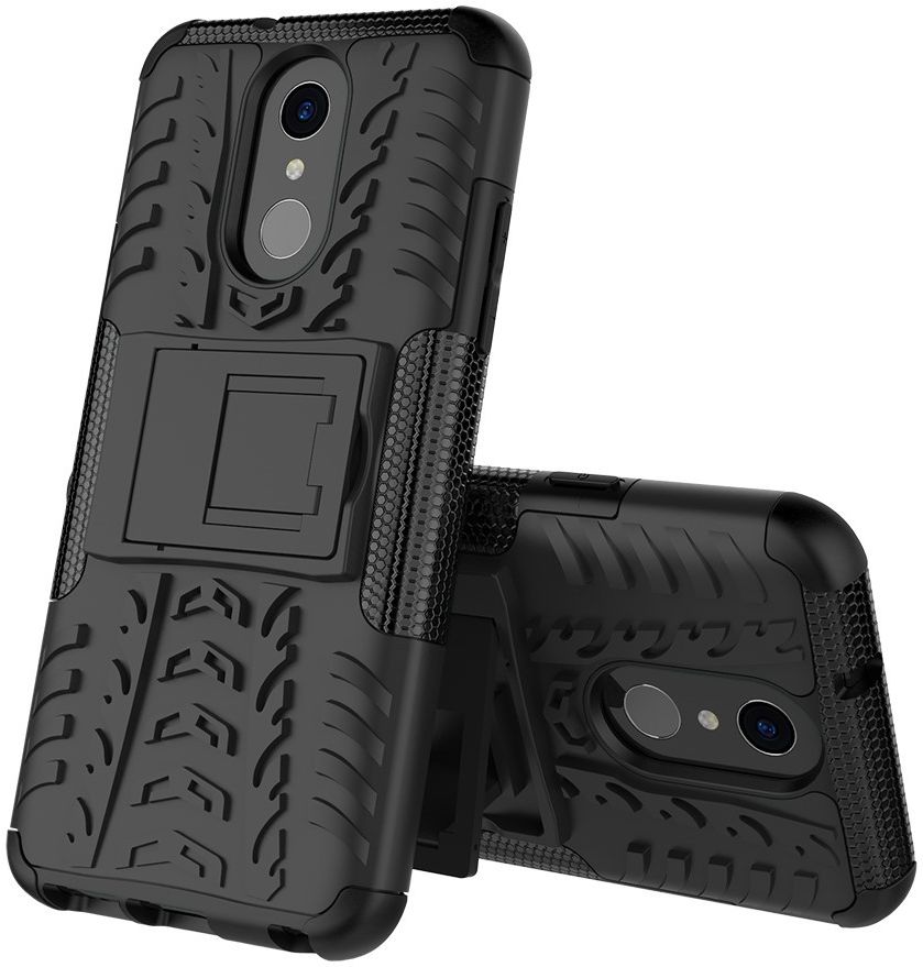 Robuust Hybride LG Q7 Hoesje Zwart afbeelding 1
