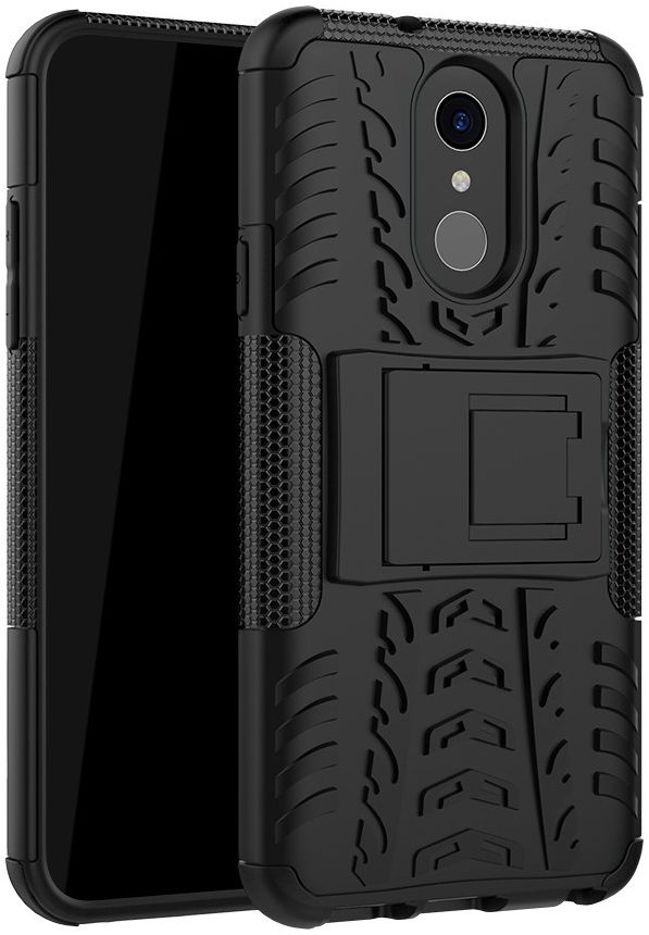 Robuust Hybride LG Q7 Hoesje Zwart afbeelding 4