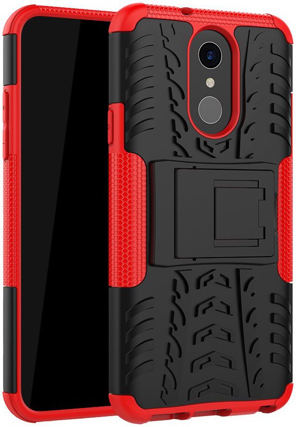 Robuust Hybride LG Q7 Hoesje Rood afbeelding 1