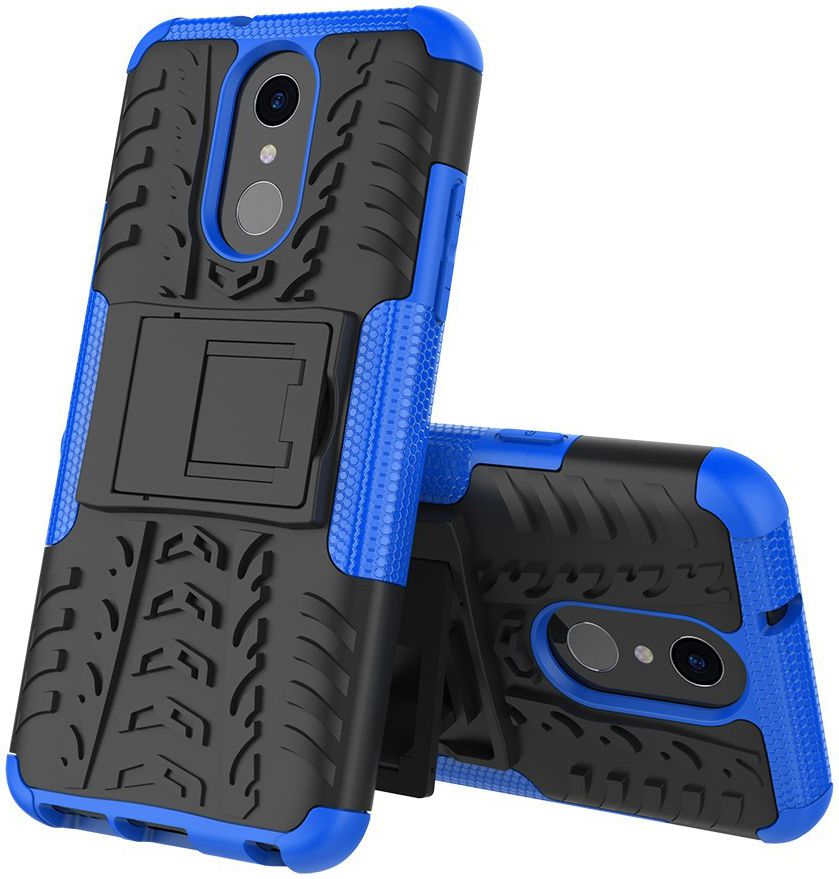 Robuust Hybride LG Q7 Hoesje Blauw afbeelding 2