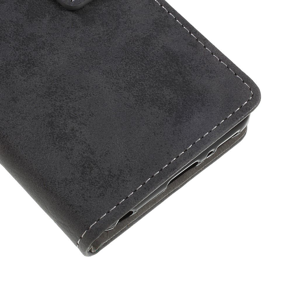 LG Q7 Vintage Portemonnee Hoesje Grijs afbeelding 5