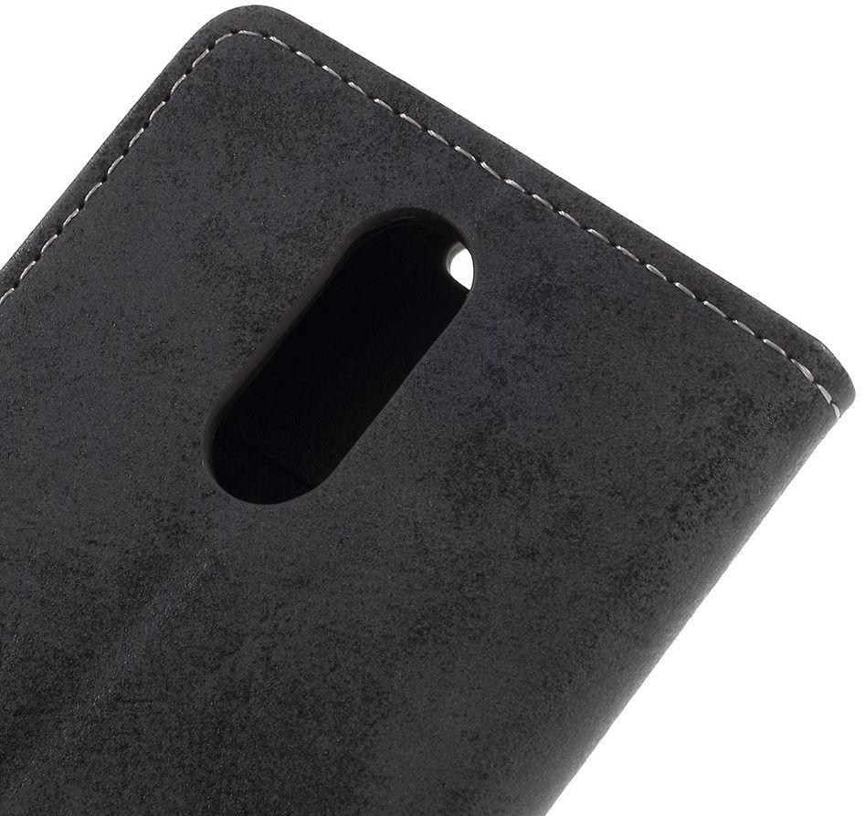 LG Q7 Vintage Portemonnee Hoesje Grijs afbeelding 6