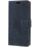 LG Q7 Vintage Portemonnee Hoesje Blauw