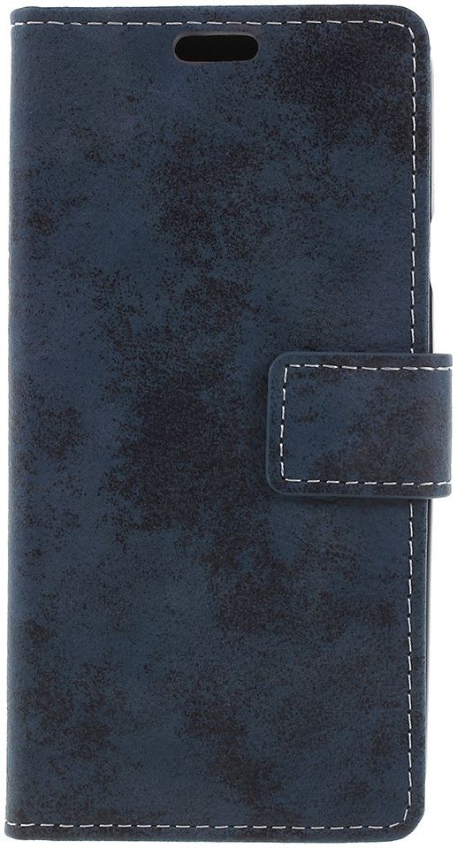 LG Q7 Vintage Portemonnee Hoesje Blauw afbeelding 1
