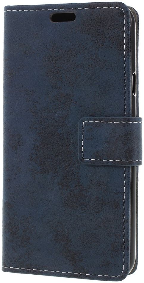 LG Q7 Vintage Portemonnee Hoesje Blauw afbeelding 4