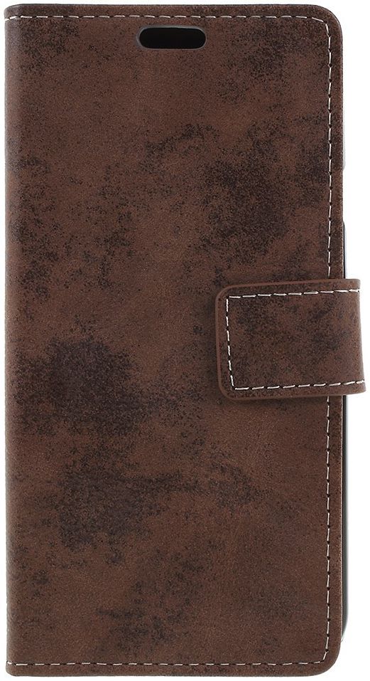 LG Q7 Vintage Portemonnee Hoesje Bruin afbeelding 1