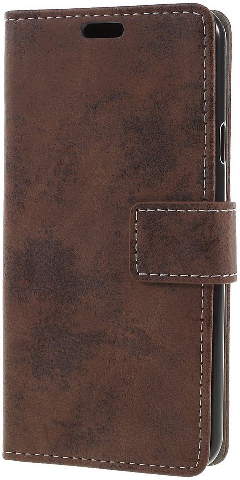 LG Q7 Vintage Portemonnee Hoesje Bruin afbeelding 4
