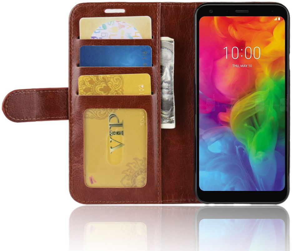 LG Q7 Book Cover Bruin afbeelding 2