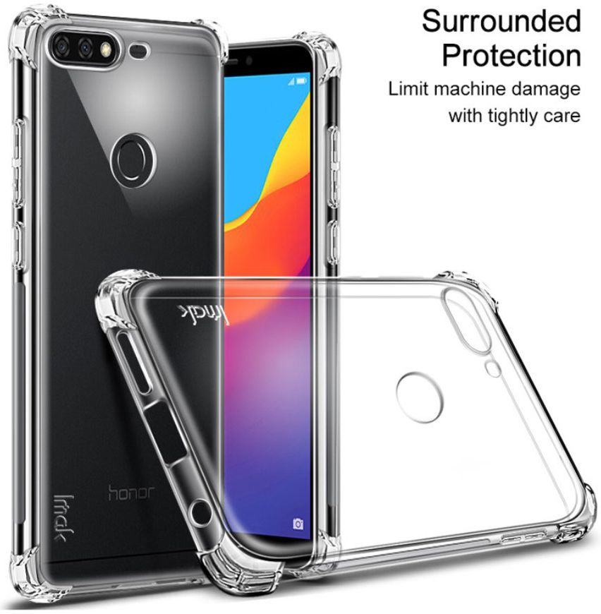 IMAK Huawei Y7 (2018) Hoesje TPU met Screenprotector Transparant afbeelding 7