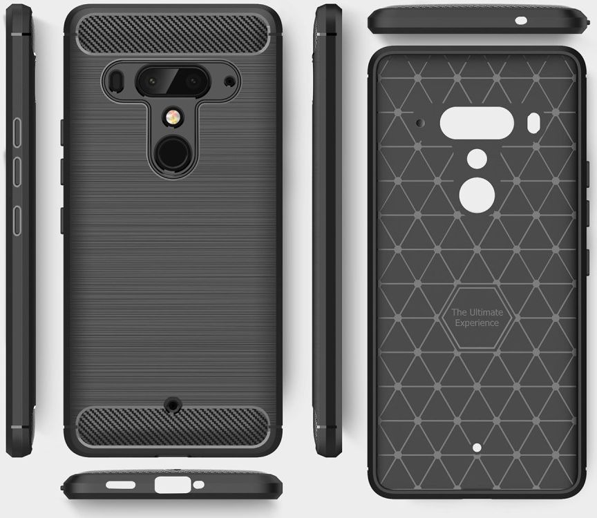HTC U12+ Geborsteld TPU Hoesje Blauw afbeelding 11