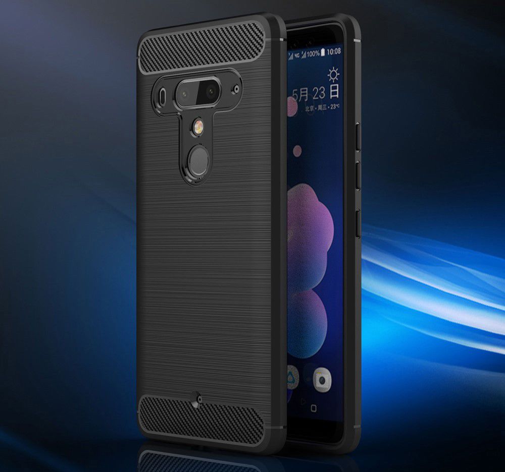 HTC U12+ Geborsteld TPU Hoesje Blauw afbeelding 6