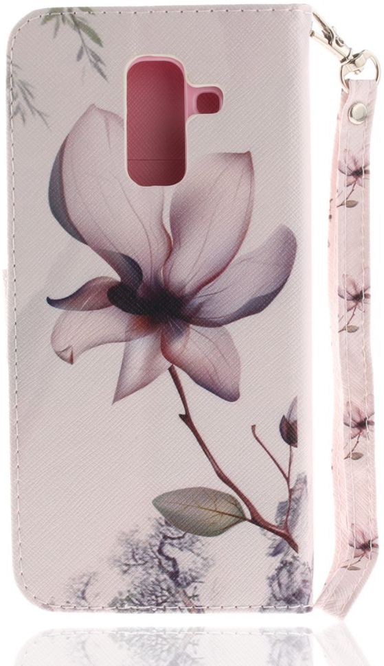 Samsung Galaxy A6 Plus Portemonnee Hoesje Bloem afbeelding 10