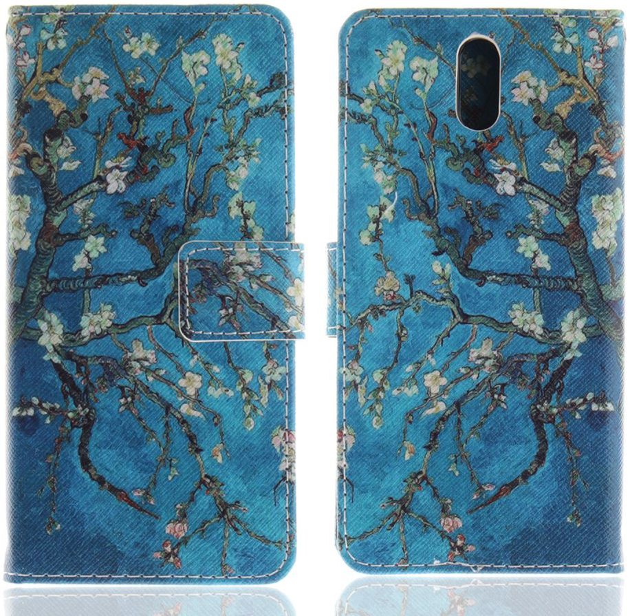 Nokia 3.1 Portemonnee Hoesje met Boom Opdruk Blauw afbeelding 5