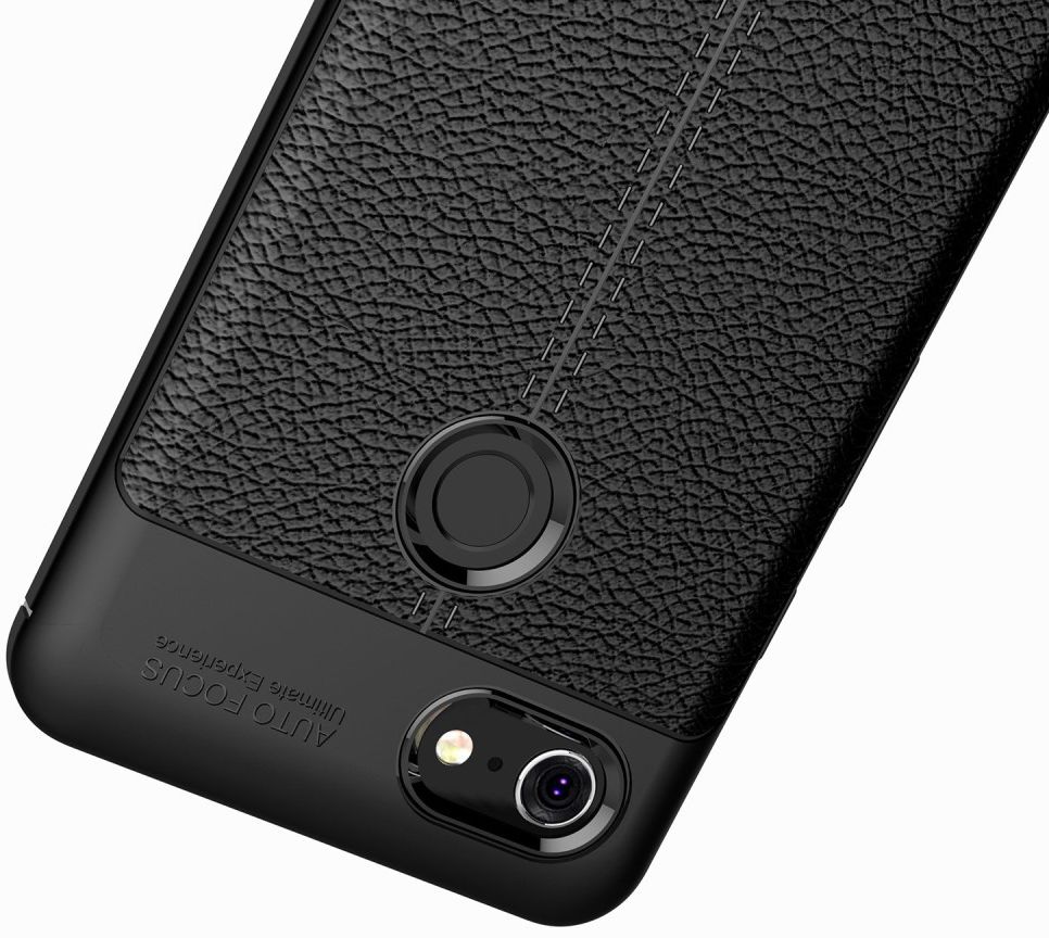 Google Pixel 3 XL Hoesje met Kunstleer Coating Zwart afbeelding 12