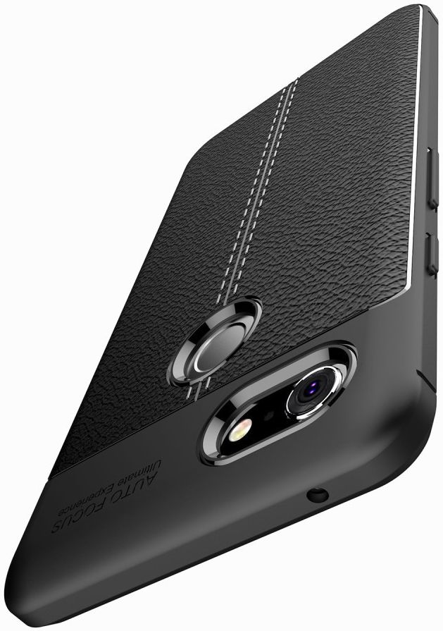 Google Pixel 3 XL Hoesje met Kunstleer Coating Zwart afbeelding 2