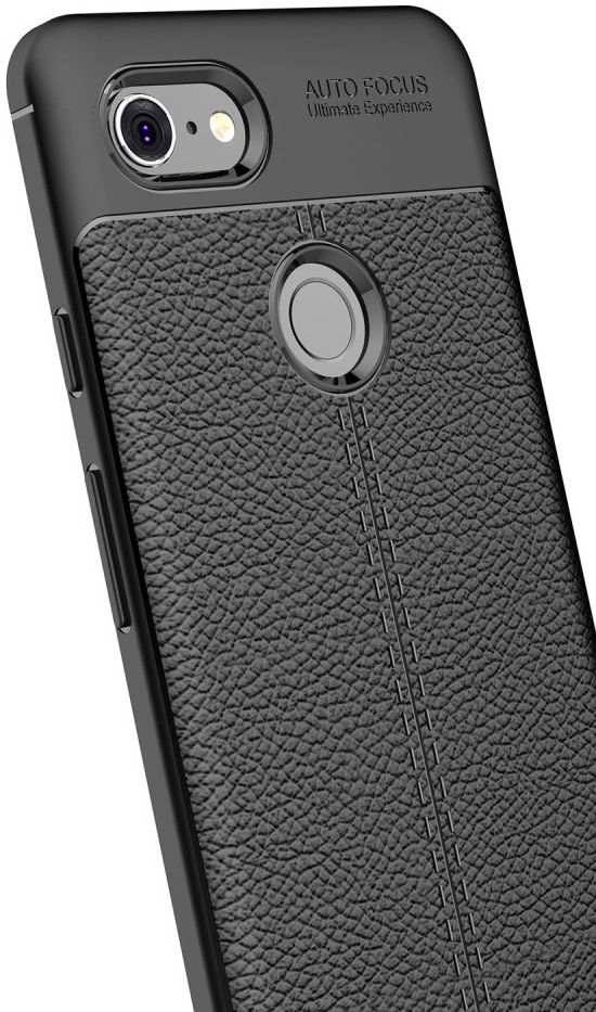 Google Pixel 3 XL Hoesje met Kunstleer Coating Zwart afbeelding 6