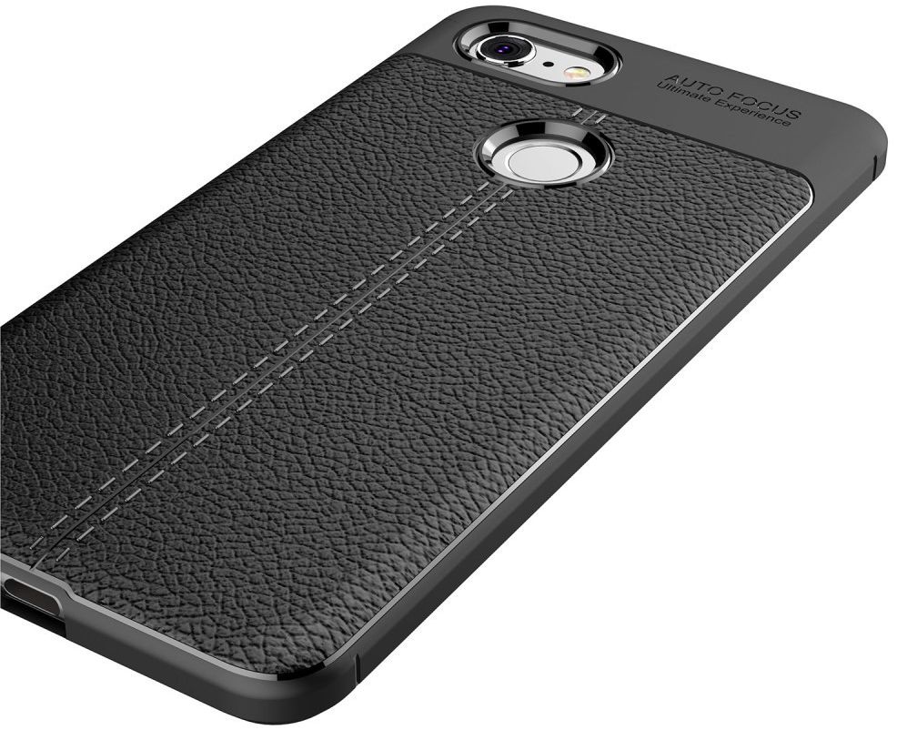 Google Pixel 3 XL Hoesje met Kunstleer Coating Zwart afbeelding 7