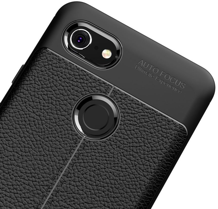 Google Pixel 3 XL Hoesje met Kunstleer Coating Zwart afbeelding 8