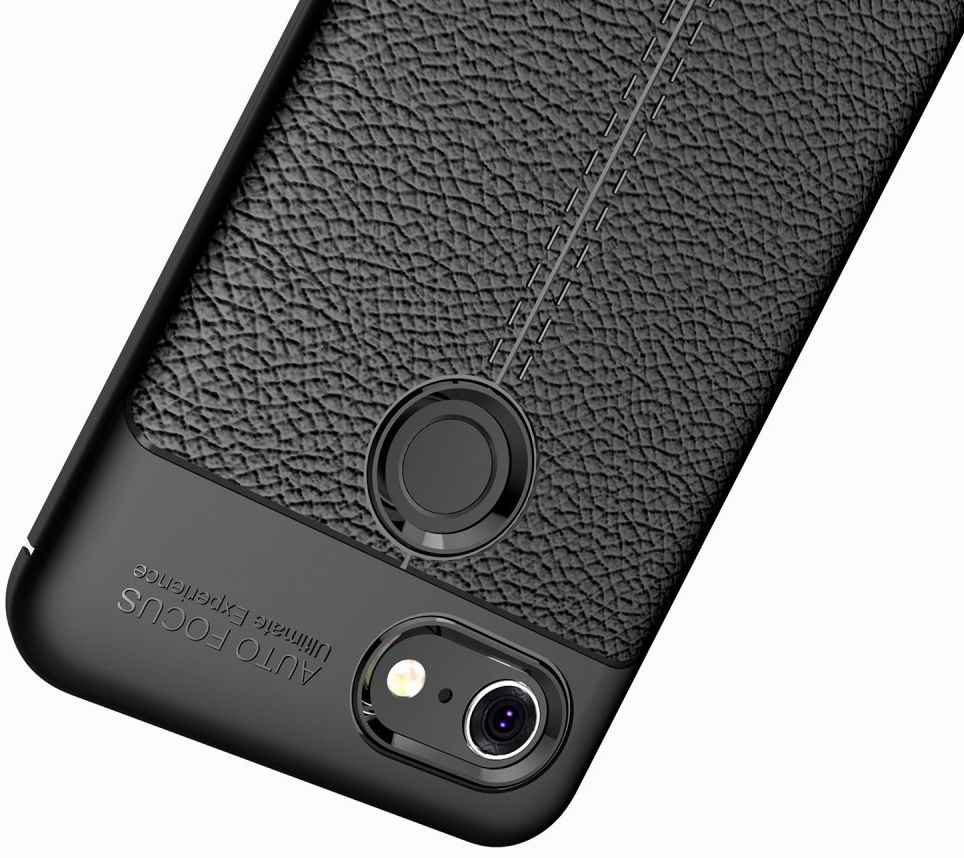 Google Pixel 3 Hoesje met Kunstleer Coating Zwart afbeelding 12