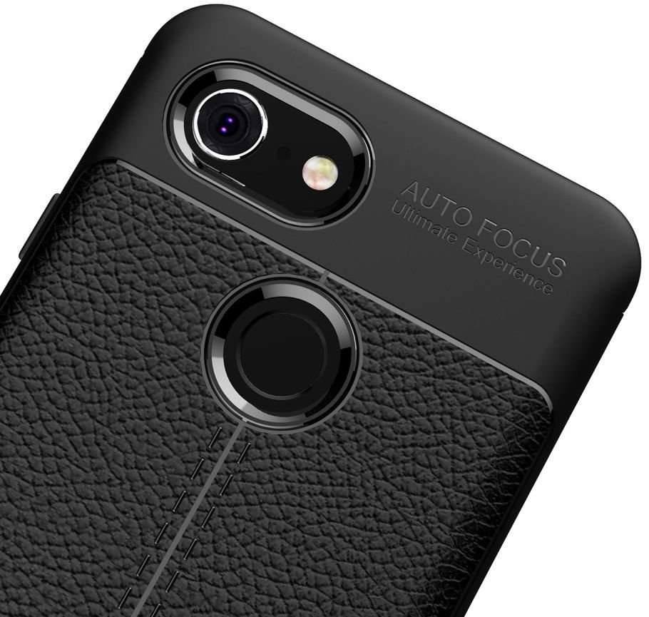 Google Pixel 3 Hoesje met Kunstleer Coating Zwart afbeelding 8