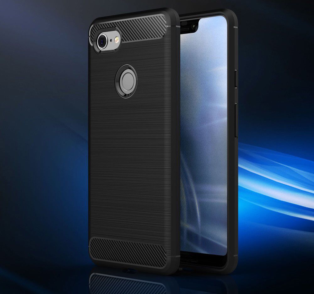 Google Pixel 3 XL Geborsteld TPU Hoesje Zwart afbeelding 5