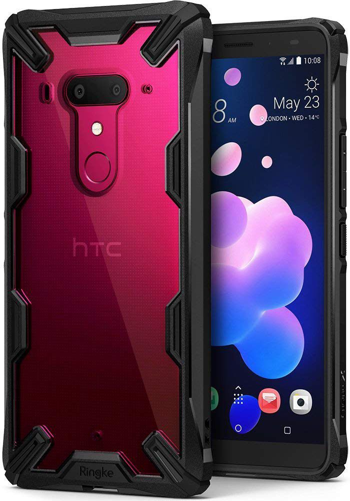 Ringke Fusion X HTC U12 Plus Hoesje Doorzichtig Black afbeelding 1