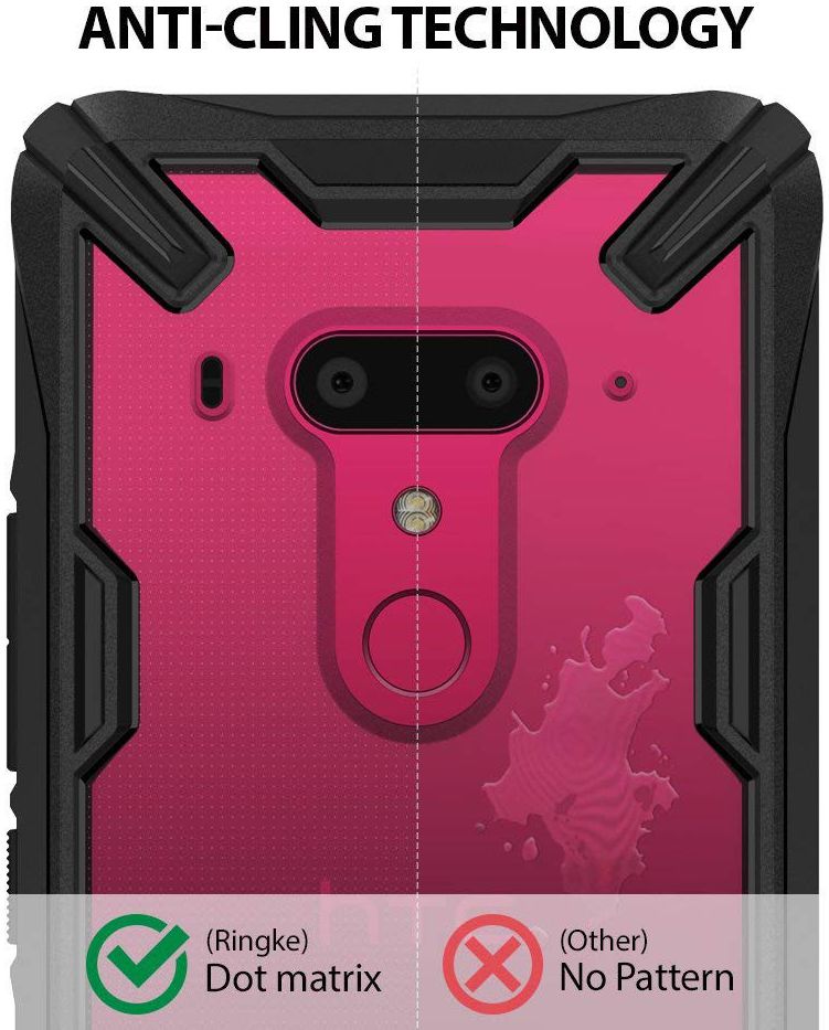 Ringke Fusion X HTC U12 Plus Hoesje Doorzichtig Black afbeelding 5