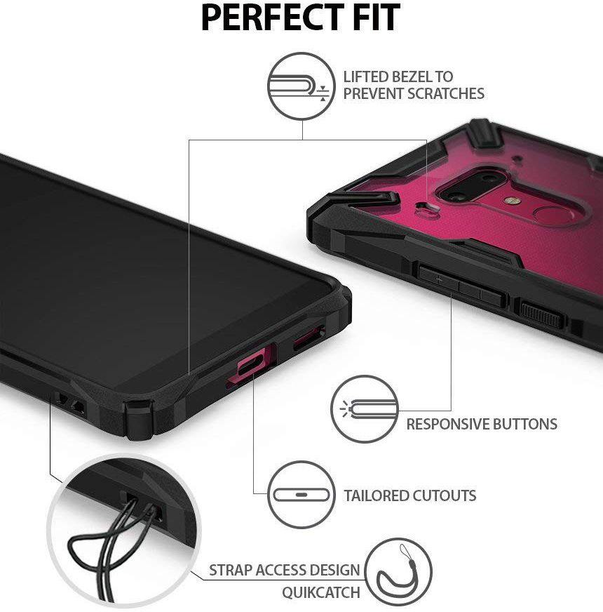 Ringke Fusion X HTC U12 Plus Hoesje Doorzichtig Black afbeelding 9
