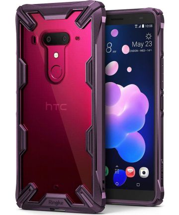 Ringke Fusion X HTC U12 Plus Hoesje Doorzichtig Lilac Purple Hoesjes