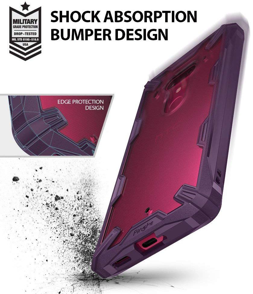 Ringke Fusion X HTC U12 Plus Hoesje Doorzichtig Lilac Purple afbeelding 4