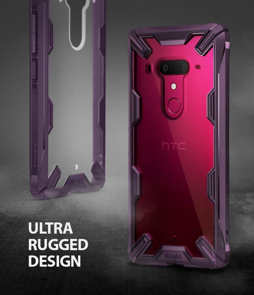 Ringke Fusion X HTC U12 Plus Hoesje Doorzichtig Lilac Purple afbeelding 9