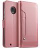 Motorola Moto G6 Plus Book Cover met Spiegel Roze Goud