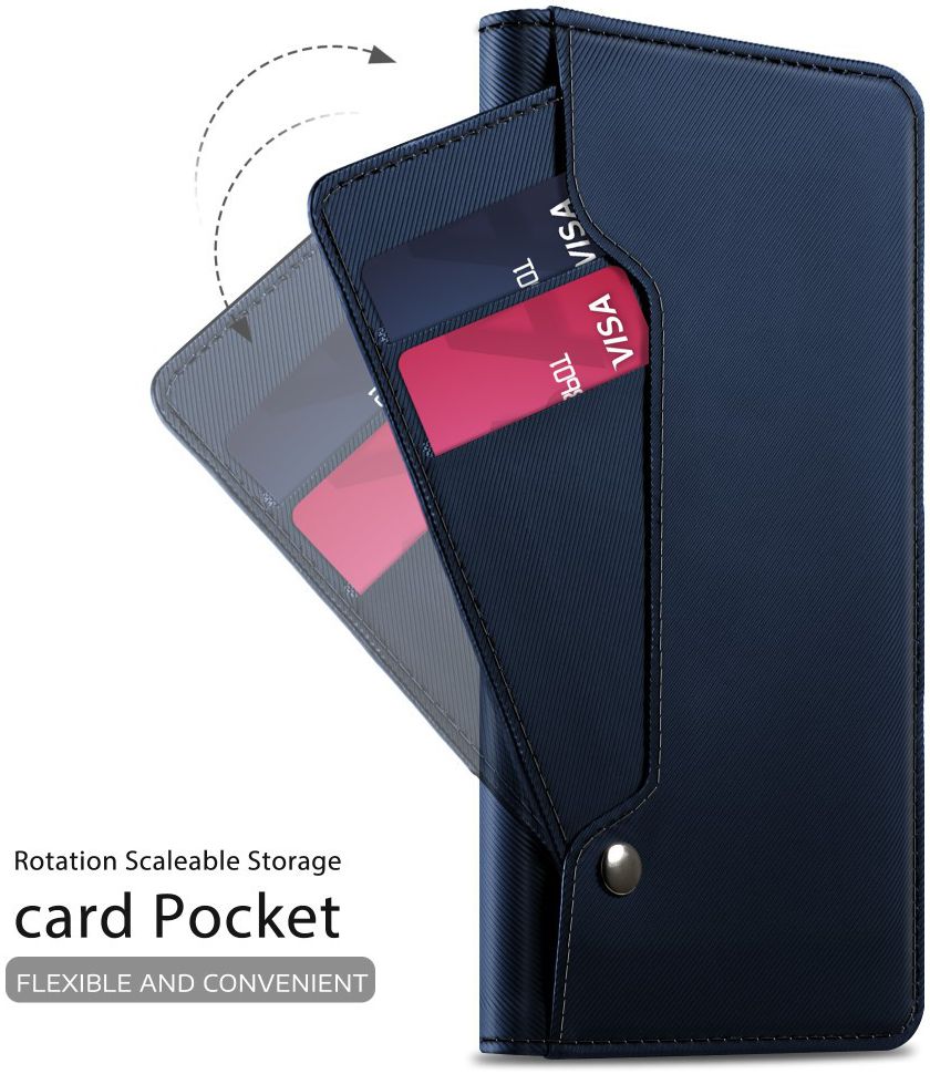 Huawei P20 Book Cover met Spiegel Blauw afbeelding 5