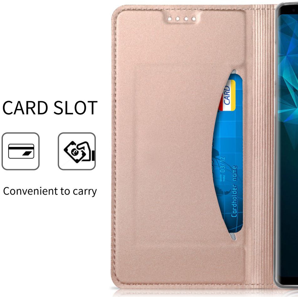 Samsung Galaxy Note 9 Hoesje met Kaarthouder Roze Goud afbeelding 2