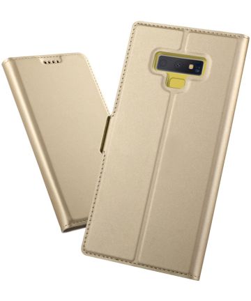 Samsung Galaxy Note 9 Hoesje met Kaarthouder Goud Hoesjes