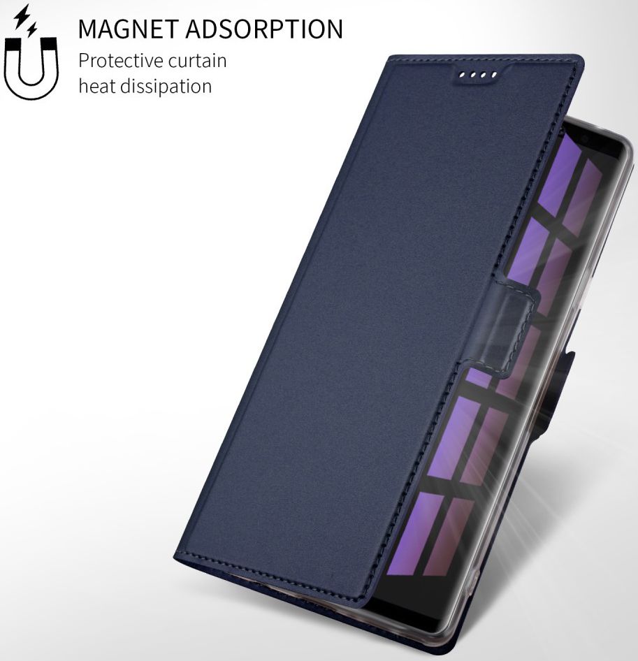 Samsung Galaxy Note 9 Hoesje met Kaarthouder Blauw afbeelding 3