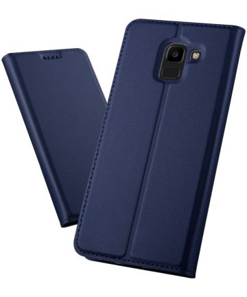 Samsung Galaxy J6 (2018) Hoesje met Kaarthouder Blauw Hoesjes